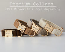 Load image into Gallery viewer, Multiple Colour Velvet Personalise Dog Collar Leash Set With Bow
