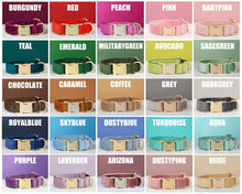 Load image into Gallery viewer, Multiple Colour Velvet Personalise Dog Collar Leash Set With Bow
