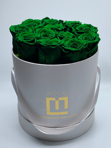 Emerald Green, preserved roses , everlasting roses , forever roses, home decor