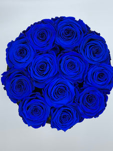 Dozen Everlasting Preserved Royal Blue Roses - MCROSES.COM