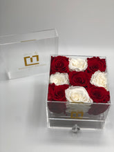 Load image into Gallery viewer, Preserved roses in acrylic box - MCROSES.COM
